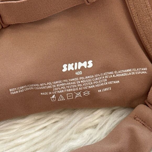 Skims Fits Everybody T-shirt Demi Bra Sienna Size 40D - Picture 7 of 8